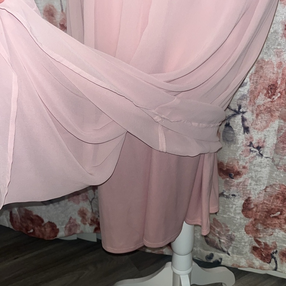 Violets & Roses Pink Sequence Formal Midi Dress - Picture 11 of 12